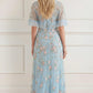 Eden Rose Cape Ankle Gown