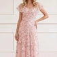 Eden Rose V-Neck Ankle Gown