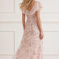 Eden Rose V-Neck Ankle Gown