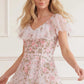 Eden Rose V-Neck Micro Mini Dress