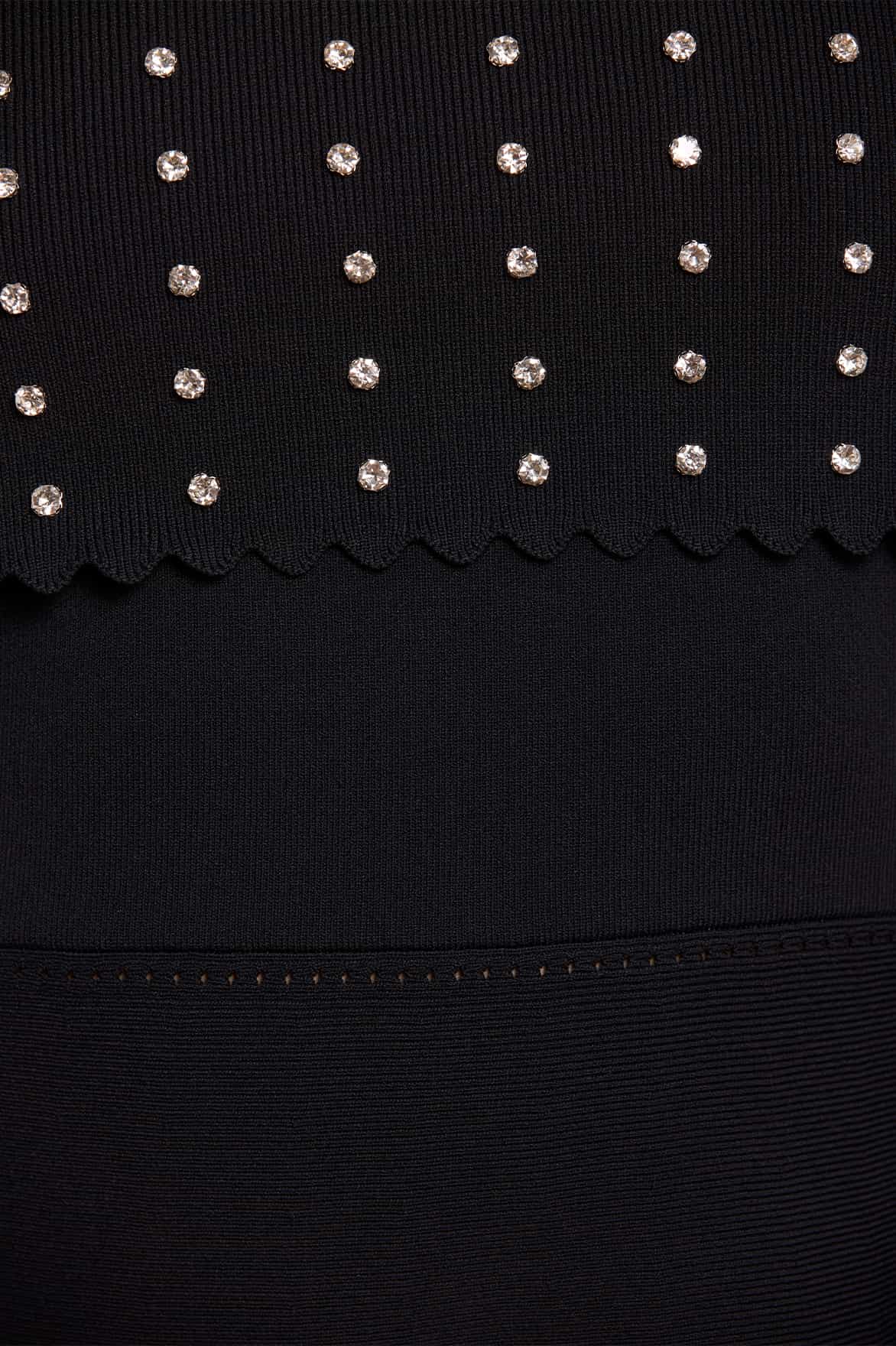Embellished Bardot Knit Gown