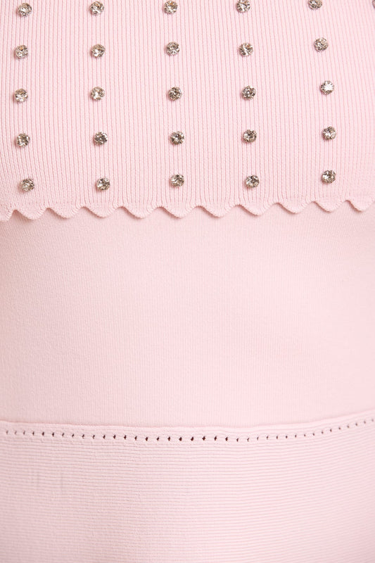 Embellished Bardot Knit Gown