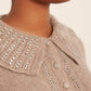 Embellished Collar Short Cardigan