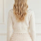 Embellished V-Neck Short Cardigan