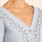 Embellished V-Neck Short Cardigan