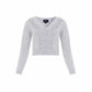 Embellished V-Neck Short Cardigan
