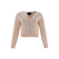 Embellished V-Neck Short Cardigan