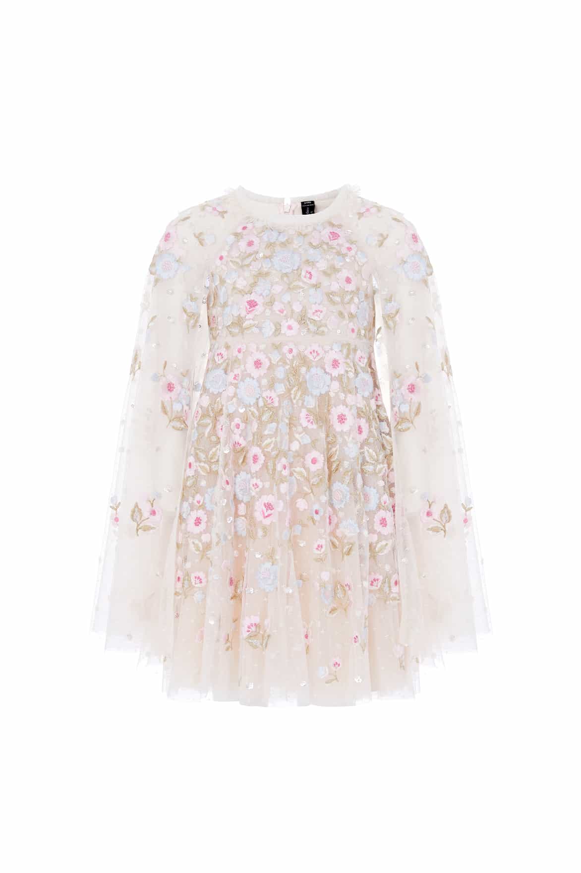 Ethereal Blooms Cape Kids Dress