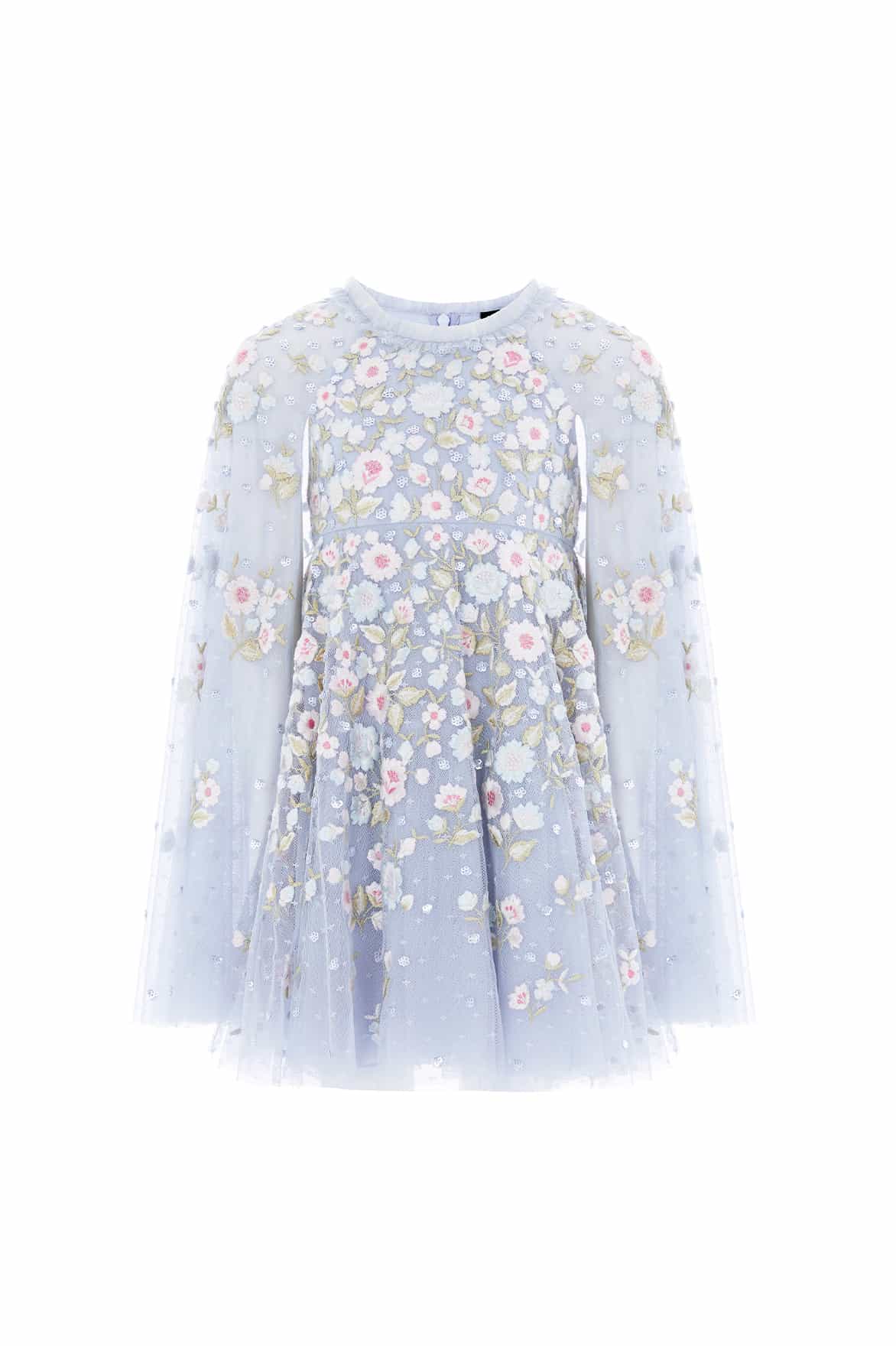Ethereal Blooms Cape Kids Dress