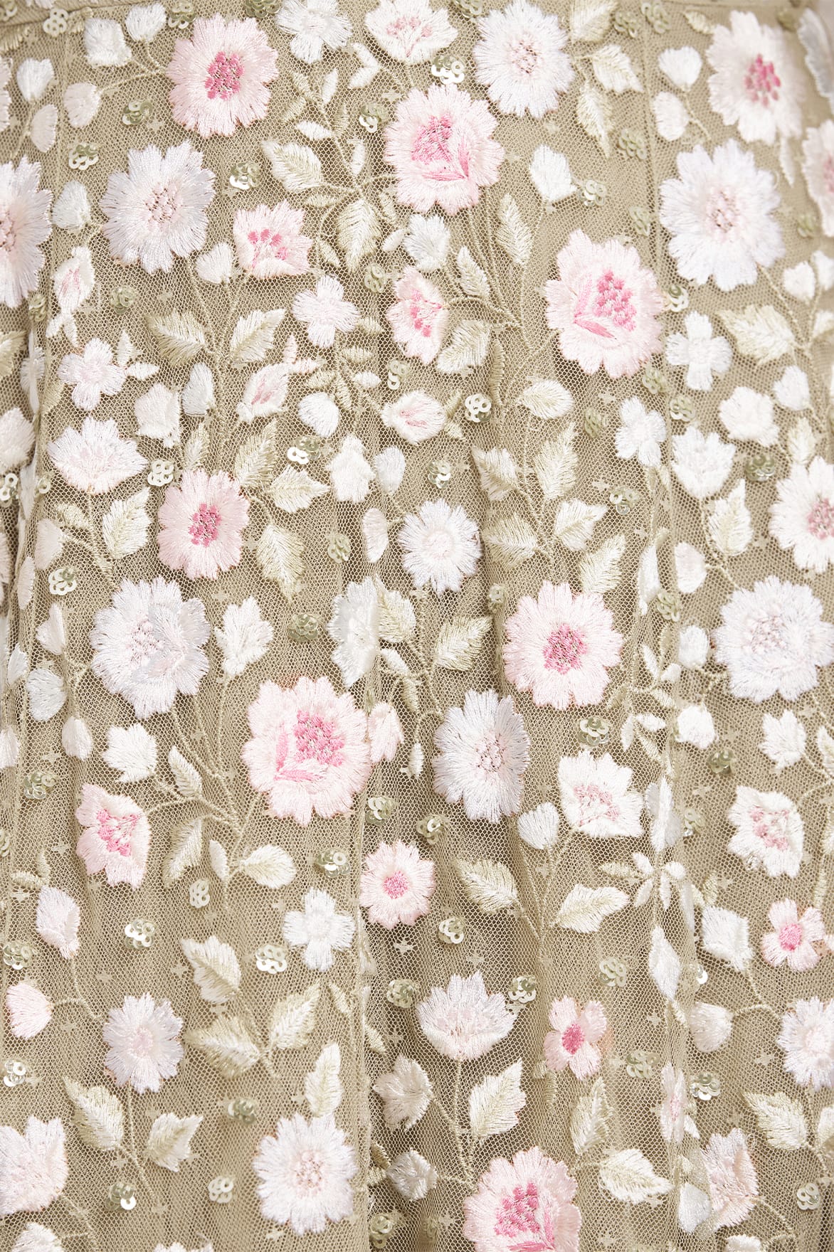 Ethereal Blooms Cape Sleeve Ankle Gown
