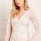 Ethereal Blooms Cape Sleeve Ankle Gown