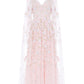 Ethereal Blooms Cape Sleeve Ankle Gown