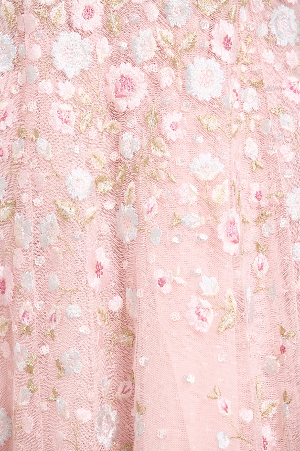 Ethereal Blooms Cape Sleeve Ankle Gown