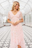 Ethereal Blooms Frill Ankle Gown