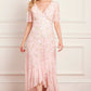 Ethereal Blooms Frill Ankle Gown