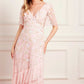 Ethereal Blooms Frill Ankle Gown