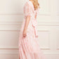 Ethereal Blooms Frill Ankle Gown