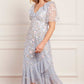Ethereal Blooms Frill Ankle Gown