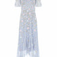 Ethereal Blooms Frill Ankle Gown