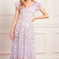 Ethereal Blooms Short Sleeve Ankle Gown