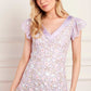 Ethereal Blooms Short Sleeve Ankle Gown