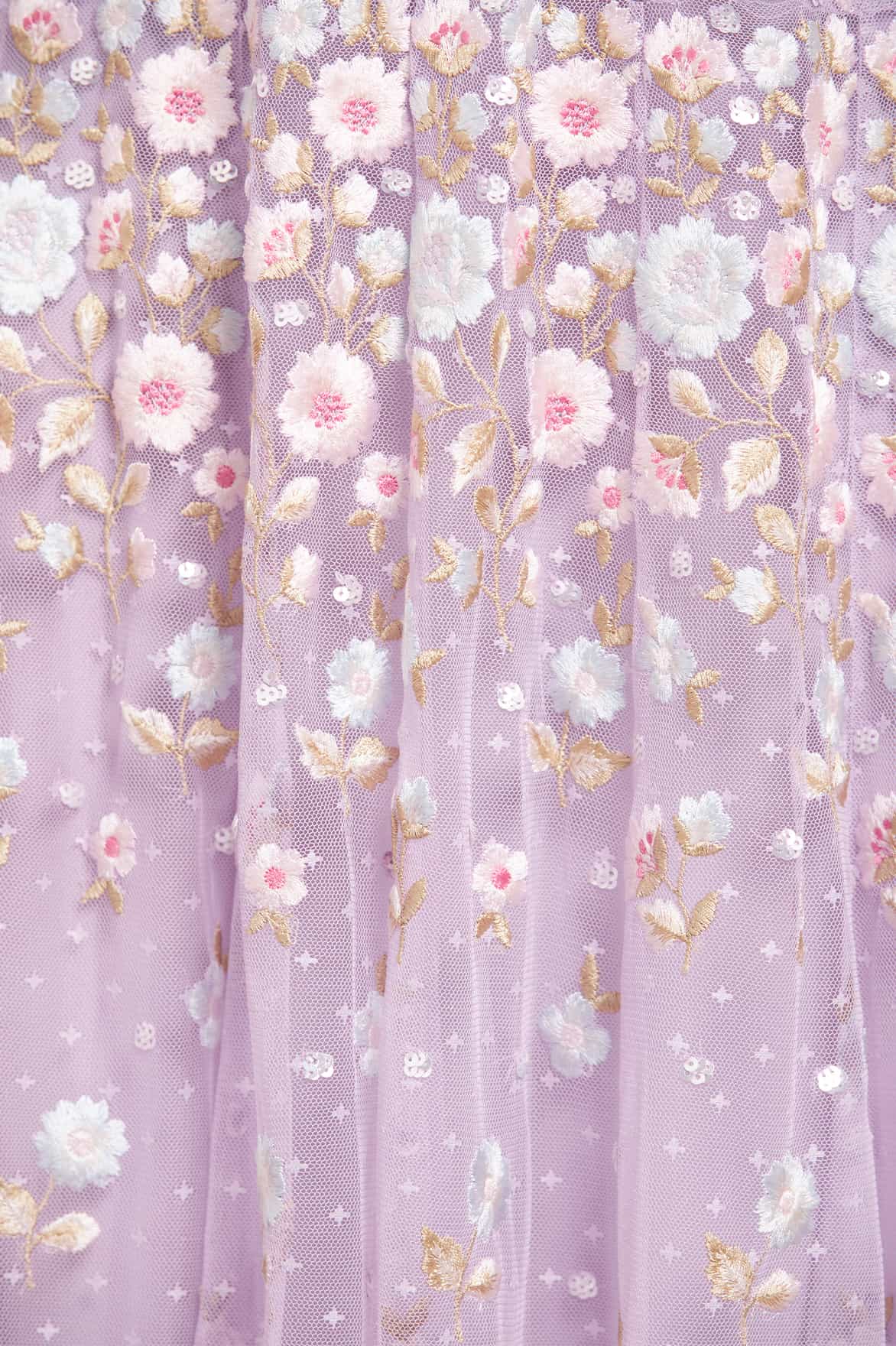 Ethereal Blooms Short Sleeve Ankle Gown