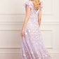 Ethereal Blooms Short Sleeve Ankle Gown