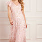 Ethereal Blooms Short Sleeve Ankle Gown