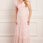 Ethereal Blooms Short Sleeve Ankle Gown