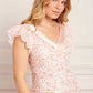 Ethereal Blooms Short Sleeve Ankle Gown