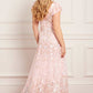 Ethereal Blooms Short Sleeve Ankle Gown
