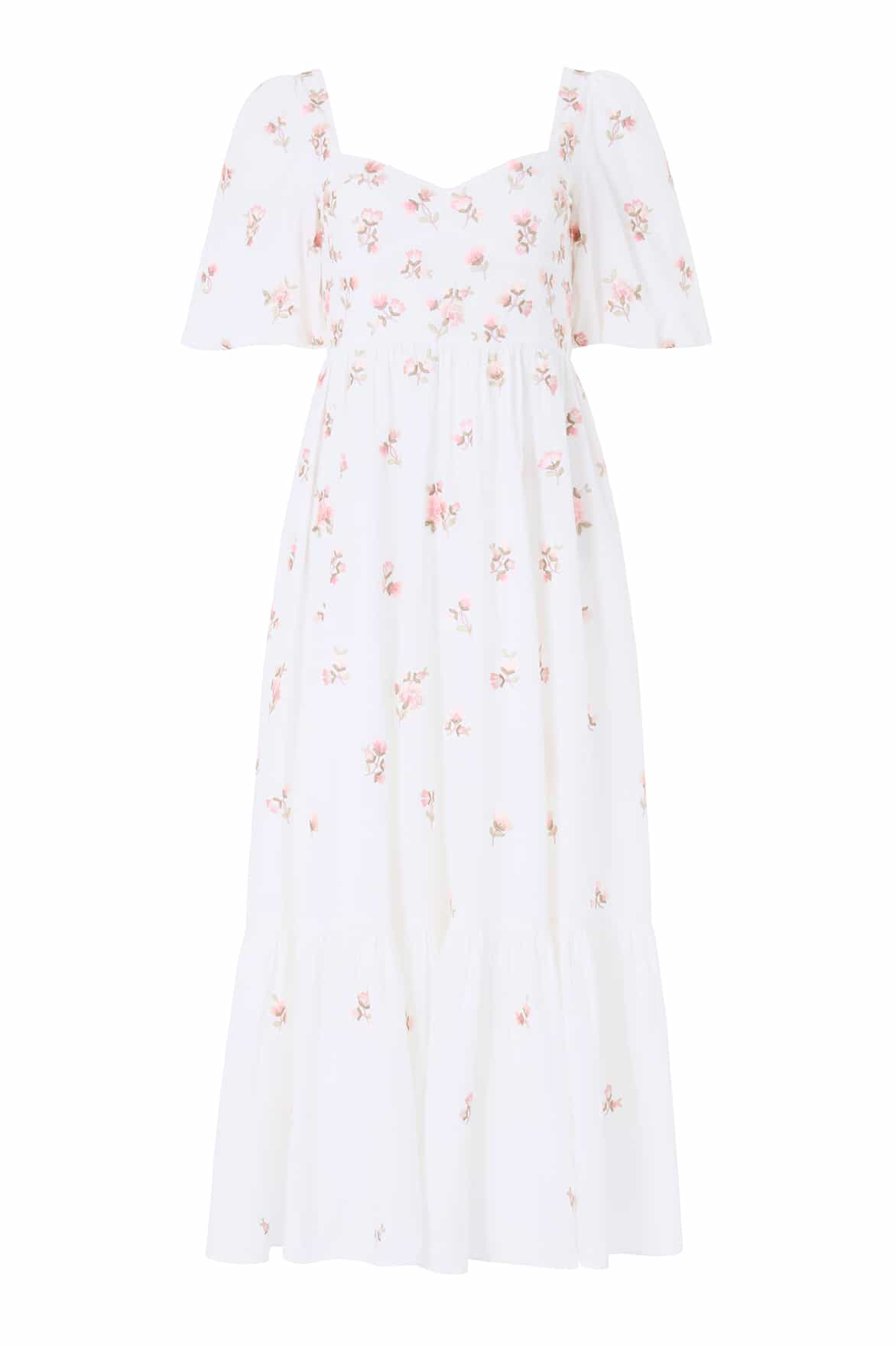 Flora Ditsy Cotton Ankle Gown