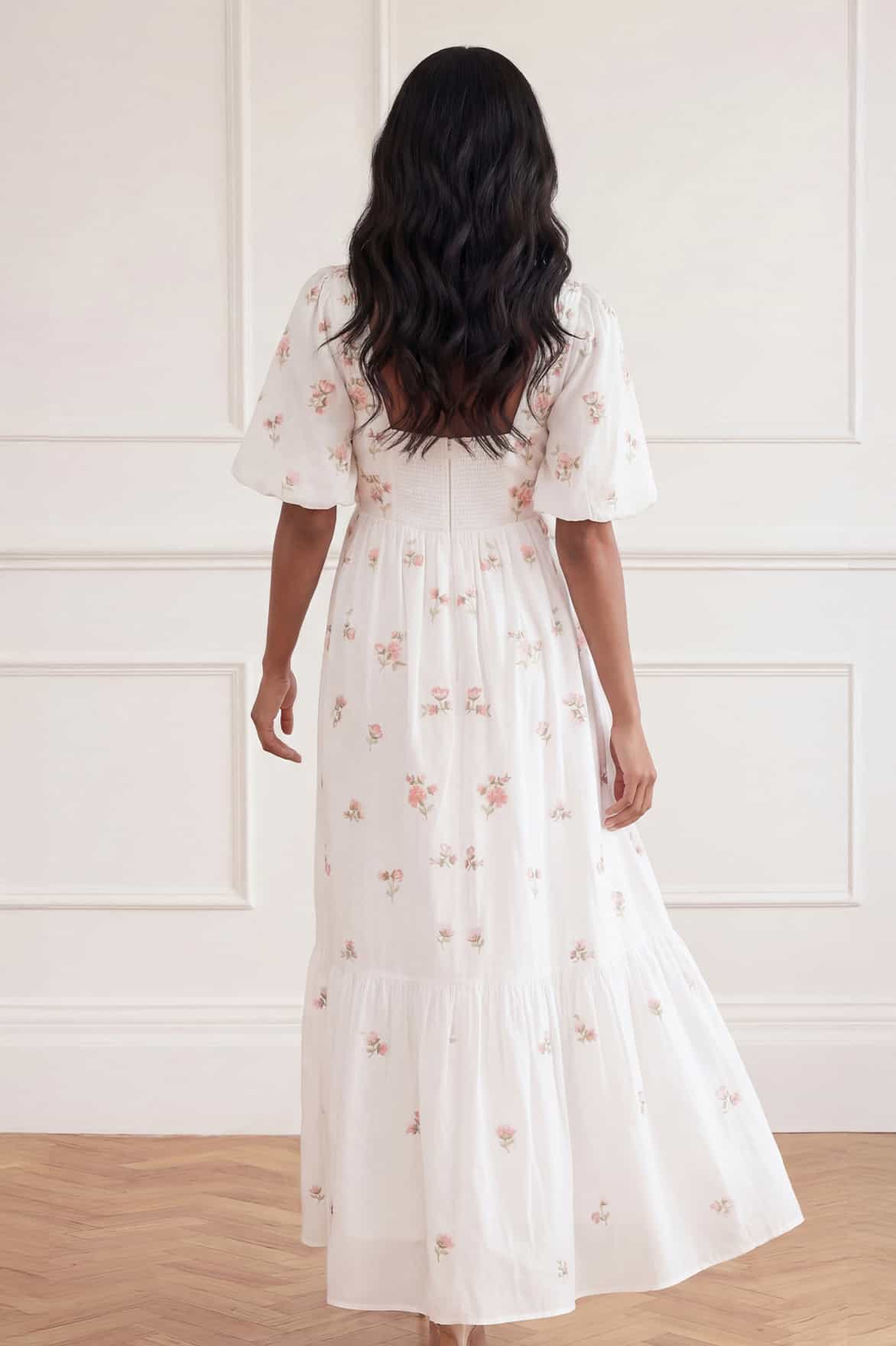 Flora Ditsy Cotton Ankle Gown