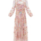 Floral Diamond Ruffle Ballerina Dress