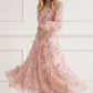 Floral Diamond Ruffle Ballerina Dress