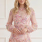 Floral Diamond Ruffle Ballerina Dress