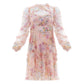 Floral Diamond Ruffle Dress