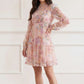 Floral Diamond Ruffle Dress