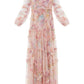Floral Diamond Ruffle Gown