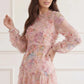Floral Diamond Ruffle Gown