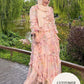 Floral Diamond Ruffle Gown