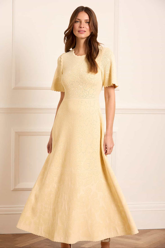 Floral Pointelle Knit Gown