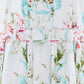 Floral Ribbon Cotton Halter Ankle Gown
