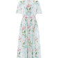 Floral Ribbon Cotton Short Sleeve Ballerina Dress