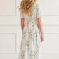 Floral Ribbon Cotton Short Sleeve Ballerina Dress