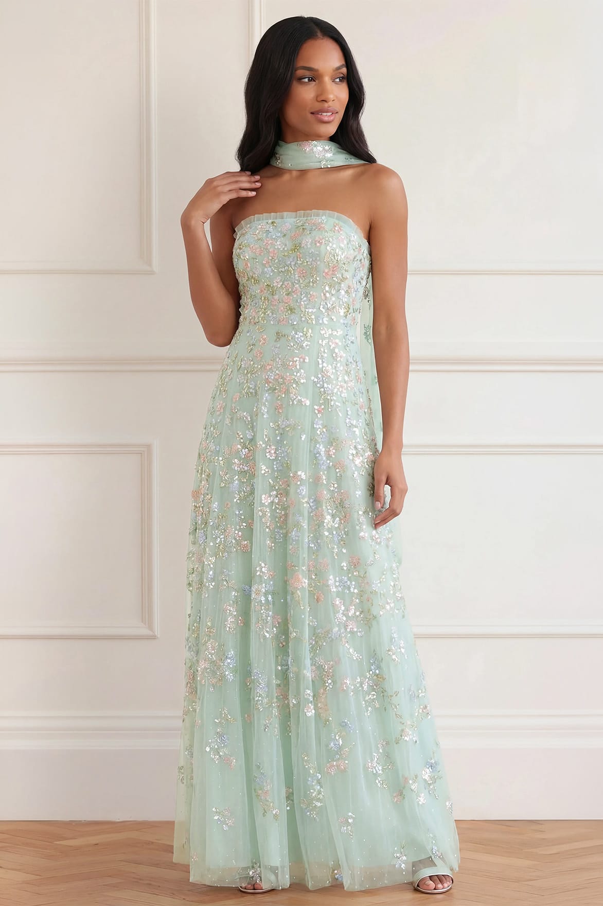 Forget-Me-Not Strapless Gown