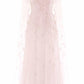 Freesia Shimmer Cape Sleeve Ankle Gown