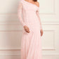 Gigi Lace One-Shoulder Rouched Gown