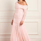 Gigi Lace One-Shoulder Rouched Gown
