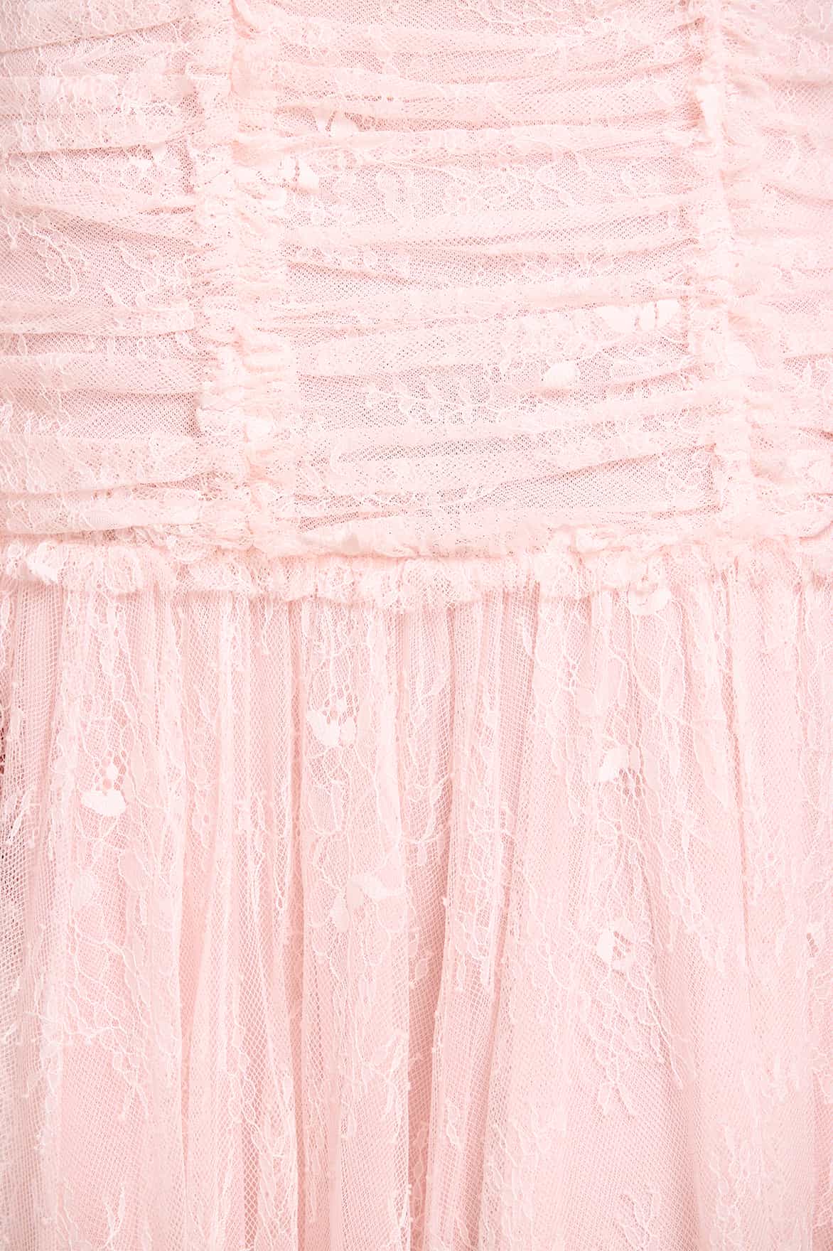 Gigi Lace One-Shoulder Rouched Gown